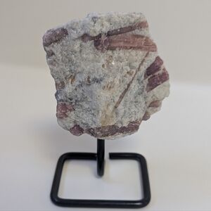 4" Raw Pink Tourmaline Specimen On Stand Natural Stone Crystal Heart Chakra LOVE